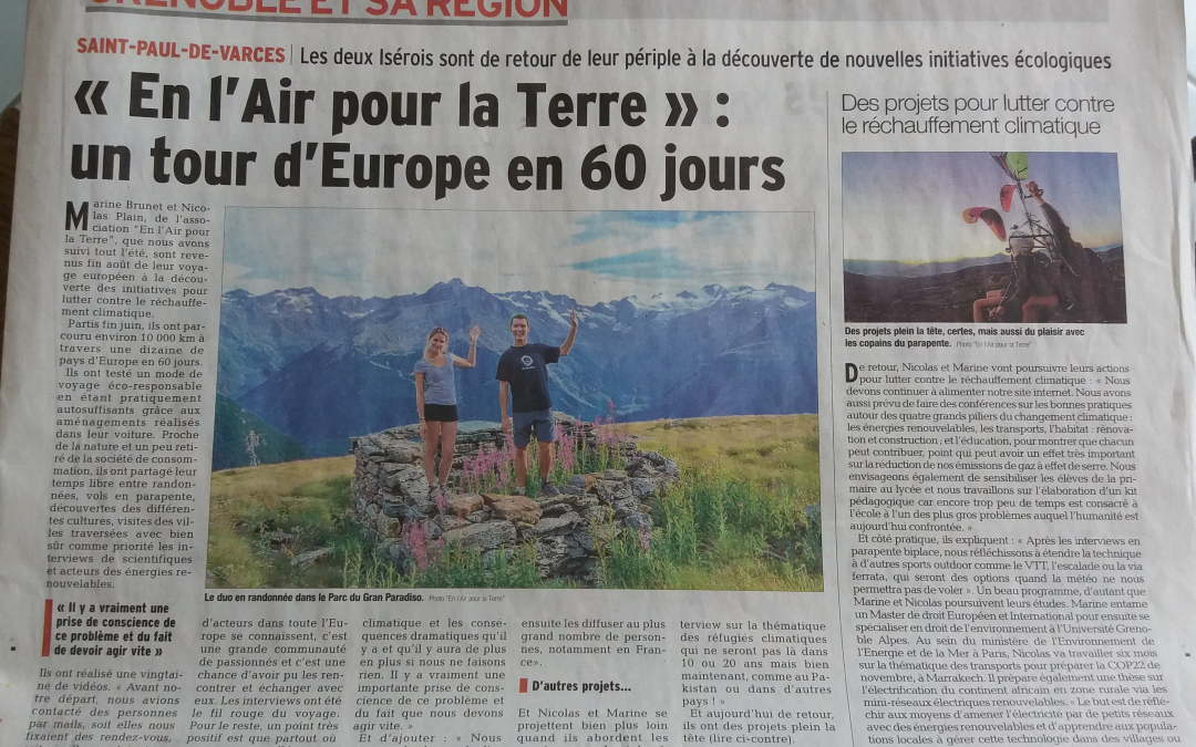 En l’Air pour la Terre : le Tour d’Europe en 60 jours !